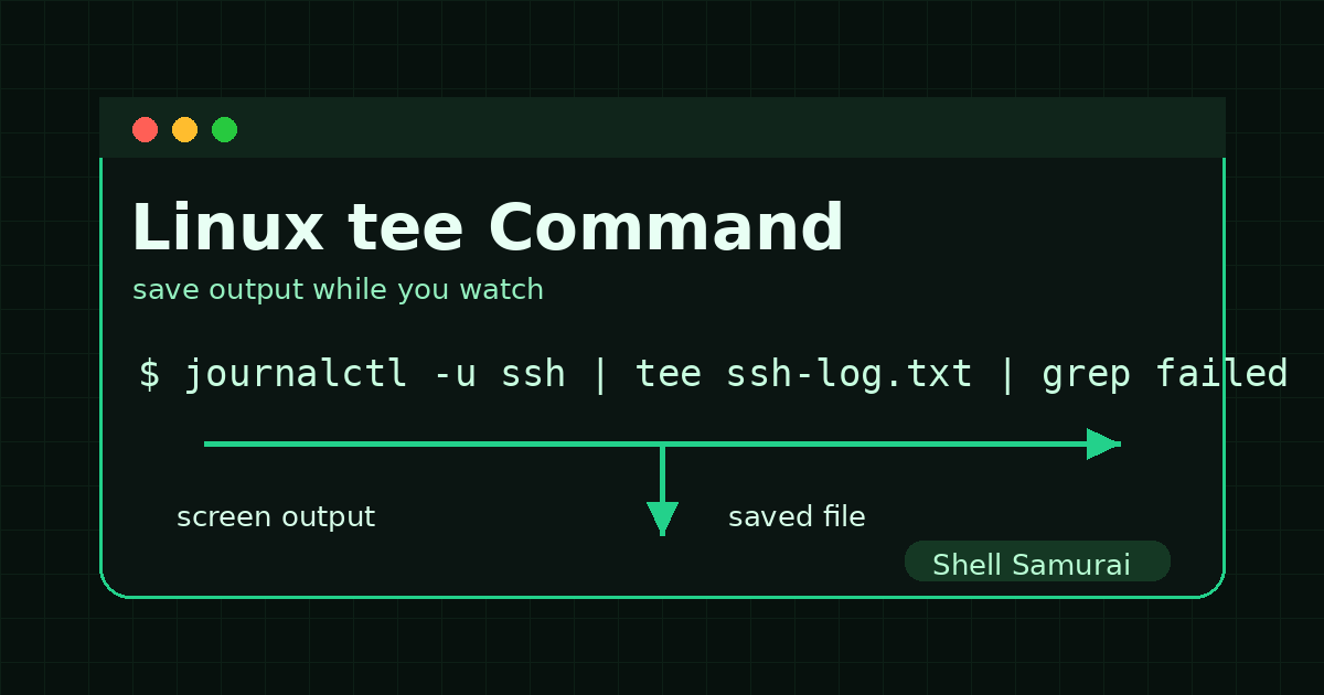 Linux tee Command for Beginners: Save Output While You Watch