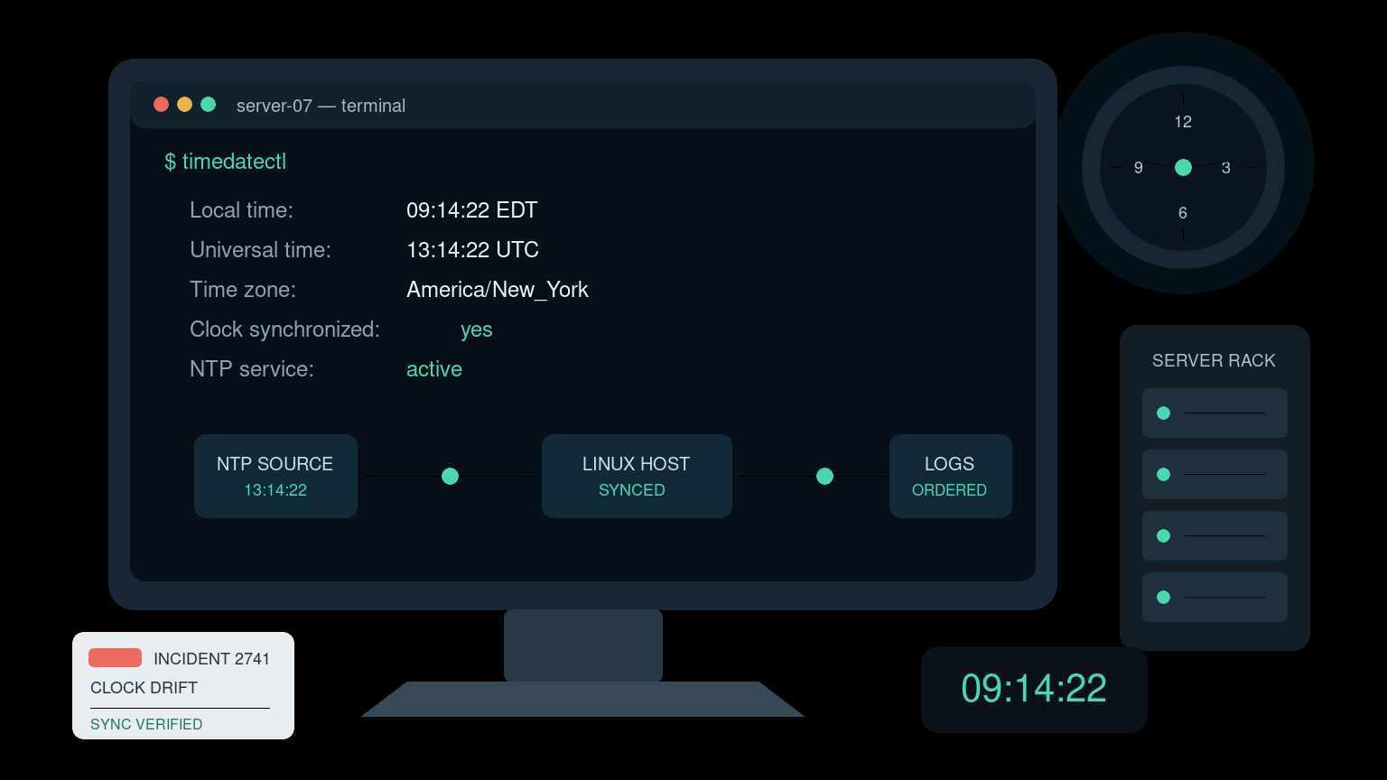 Linux timedatectl: Check Time and Time Zones